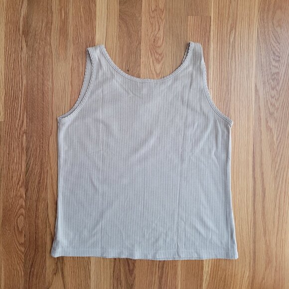 Eddie Bauer Khaki Colored Tank Top, Size M - Picture 2 of 3